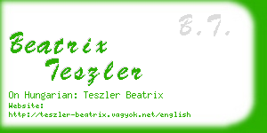 beatrix teszler business card